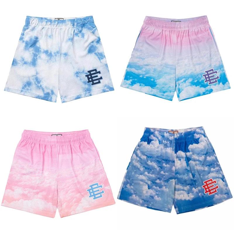 *2024 New Summer Eric Emanuel EE Basic Mesh Short Classic Floral Printed Gym Shorts Men's Gym Basketball Sports Beach Shorts 0
