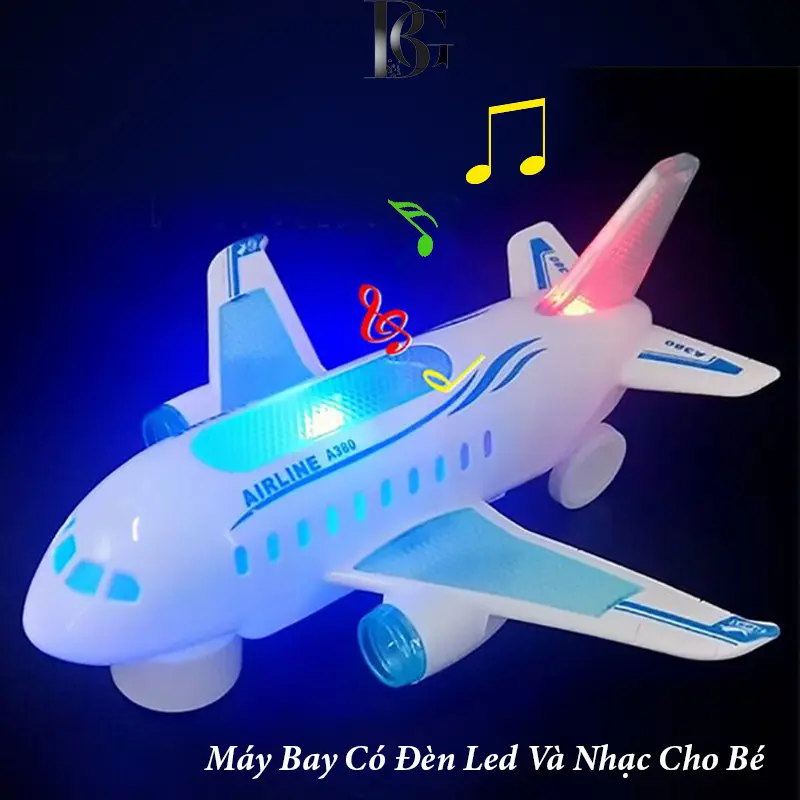 Máy Bay Đồ Chơi Chạy Pin Có Đèn Led Và Âm Thanh Vui Nhộn Toy