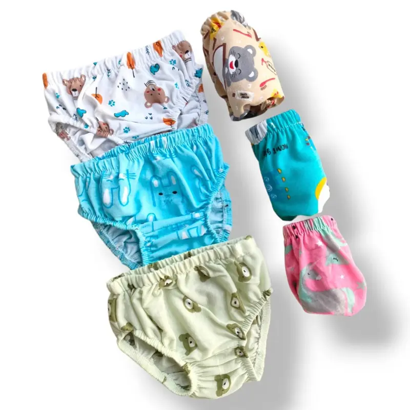 12 Pcs Celana Dalam Anak Laki Laki Perempuan Lusinan 1-5 Tahun Velvet Cuci Dingin Underwear 2