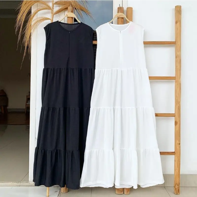 INNER DRESS SINGLET REMPEL / INNER GAMIS REMPEL JERSEY BUSUI TANPA LENGAN 0