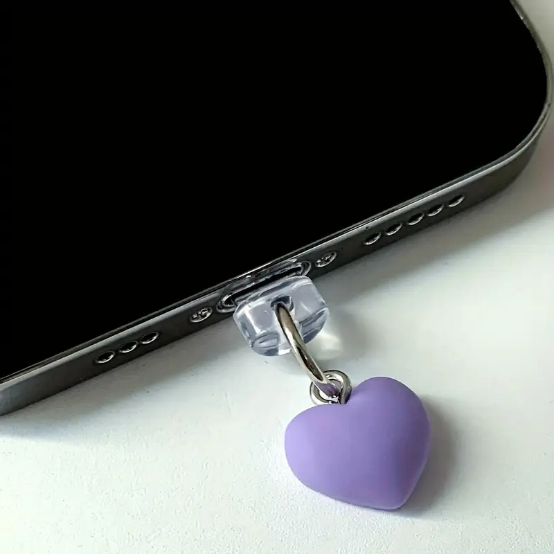 Heart Design Phone Dust Plug, Mobile Phone Dust Plug, Phone Dust Plug for iPhone & Type-C Interface Mobile Phone, Phone Accessories 4