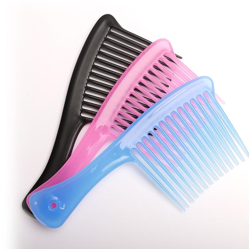 Product Introduction of Large Wide Tooth Comb Handle Detangling Reduce Hair Loss Comb Pro Female Smooth Hairbrush Hairdressing Salon Dyeing Styling Tool 4