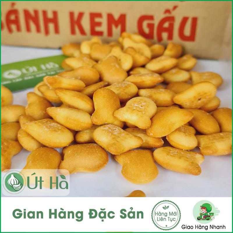  Bánh Gấu Nhân Kem Thiên Hồng Gói 400gr Vỏ Giòn Nhân Béo Ngọt Thơm Ngon 