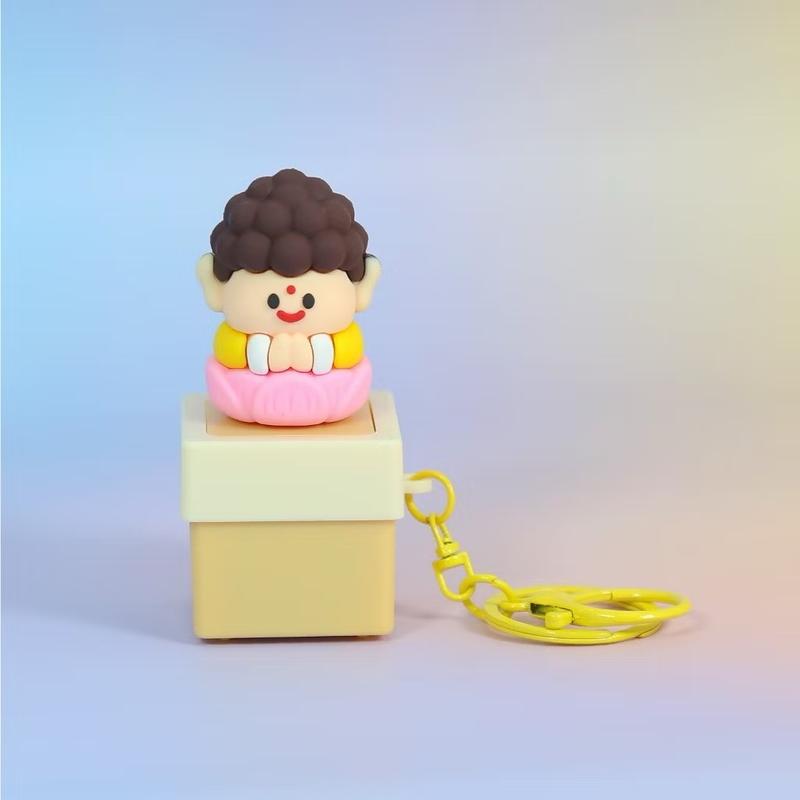 Móc Khoá Phật Âm Tụng Kinh Vô Tri Tiếng Việt Vàng Nhựa 6x3cm - Women Móc Chìa Khoá Móc Khóa