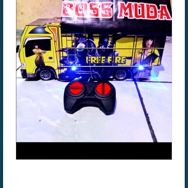 miniatur truk oleng remot control mainan anak murah full lampurc Remote Lampu 3
