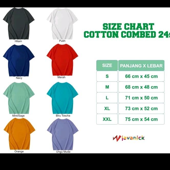PROMO Kaos Dekengan Pusat Cotton Combat 24s 3