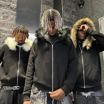 Faux fur hooded zip jacket on sale