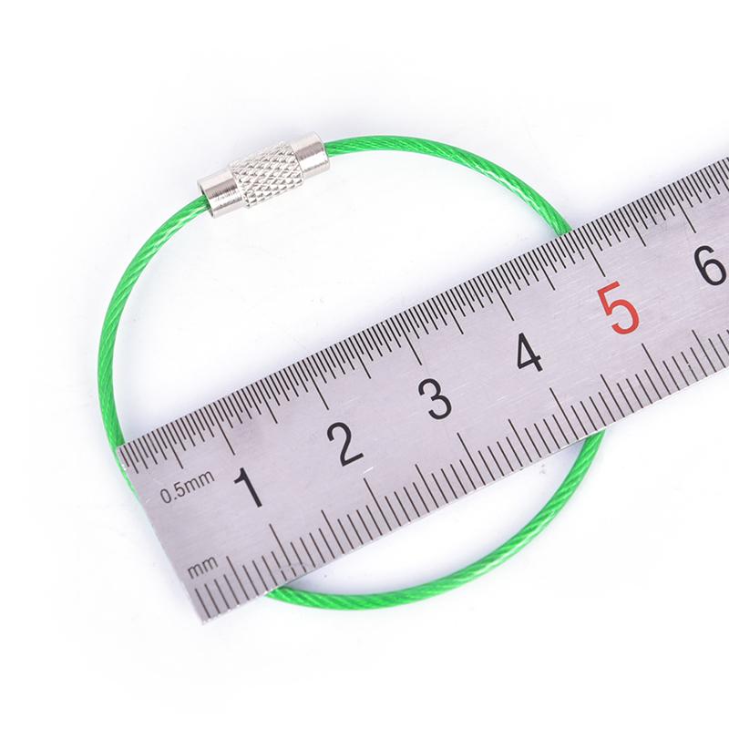 Product Introduction of Wire Keychain Keyring Circle Rope Cable Loop Screw Lock Gadget 20