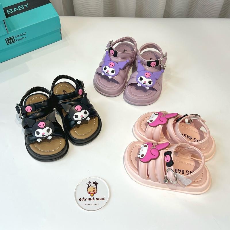 Dép Sandal MG BABY Họa Tiết Kuromi Và Thỏ Hồng Siêu Dễ Thương Đáng Yêu Cho Bé Gái Từ 1-8 Tuổi SD45 Giày