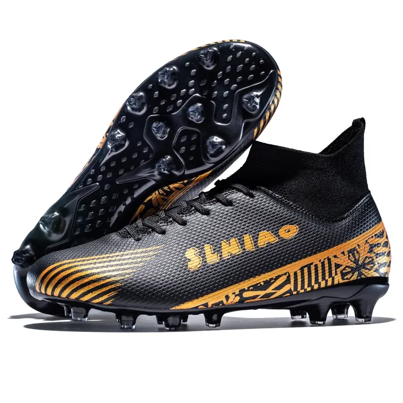 High quality men's soccer shoes outdoor soccer boots grass non-slip High ankle comfort sneakers trend Professional football shoes for competition