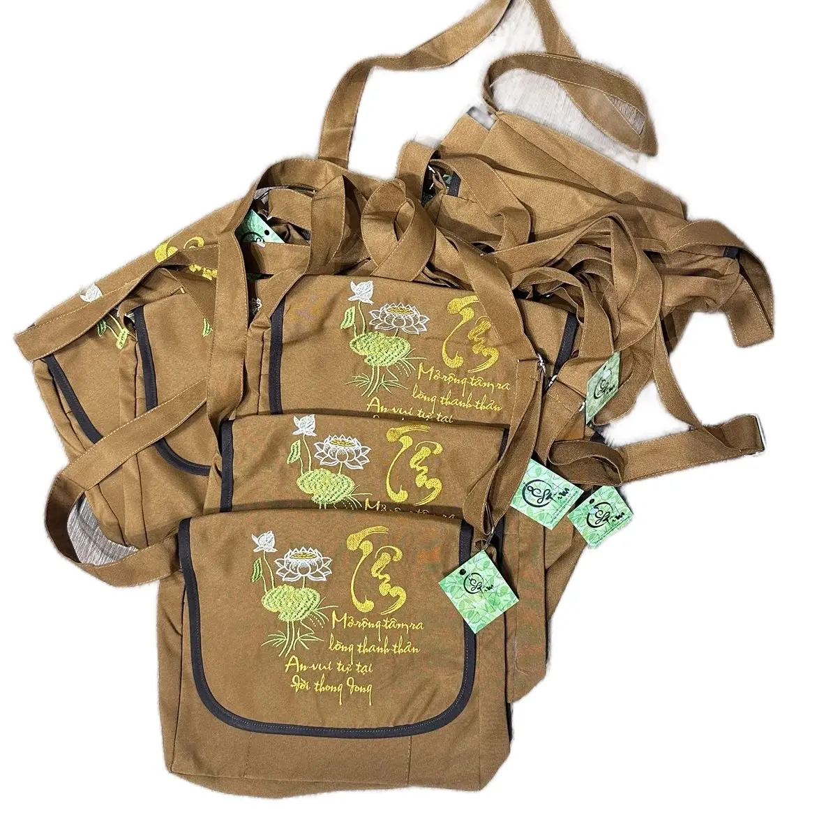 Túi đeo chéo đi chùa nhiều ngăn tiện lợi size nhỡ - Bag, Đeo Vai