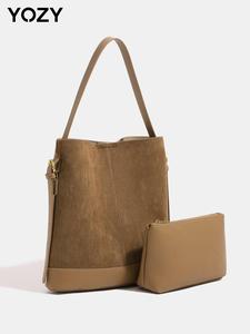 Women's Fashionable Patchwork Suede Tote Bag, Casual Large Capacity Shoulder Bag for Daily Used, Trendy Versatile Daily Commuting Bag