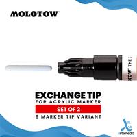 Gambar Molotow Exchange Tip Acrylic Marker Mata Pengganti Spidol - BRUSH dari Artemedia Shop Kota Bandung 2 Tokopedia