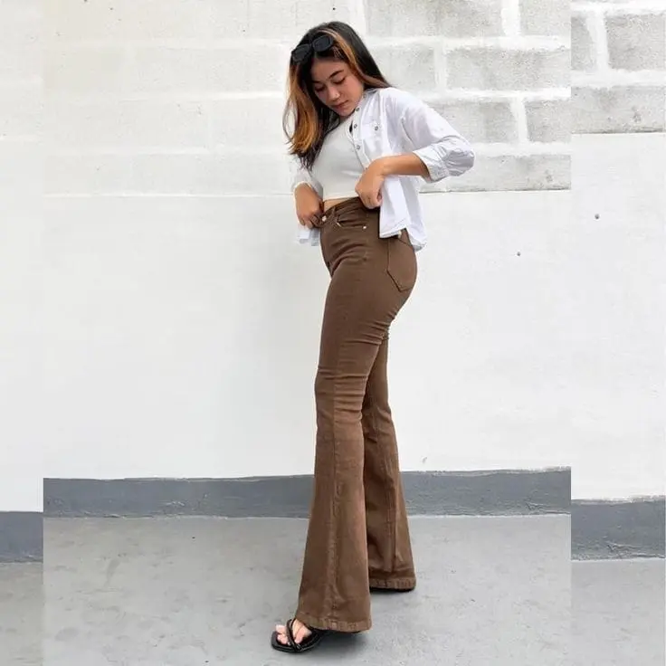 Celana Jeans Cutbray Highwaist Korean Style-Celana Cutbray Wanita-Celana Cutbray Kekinian