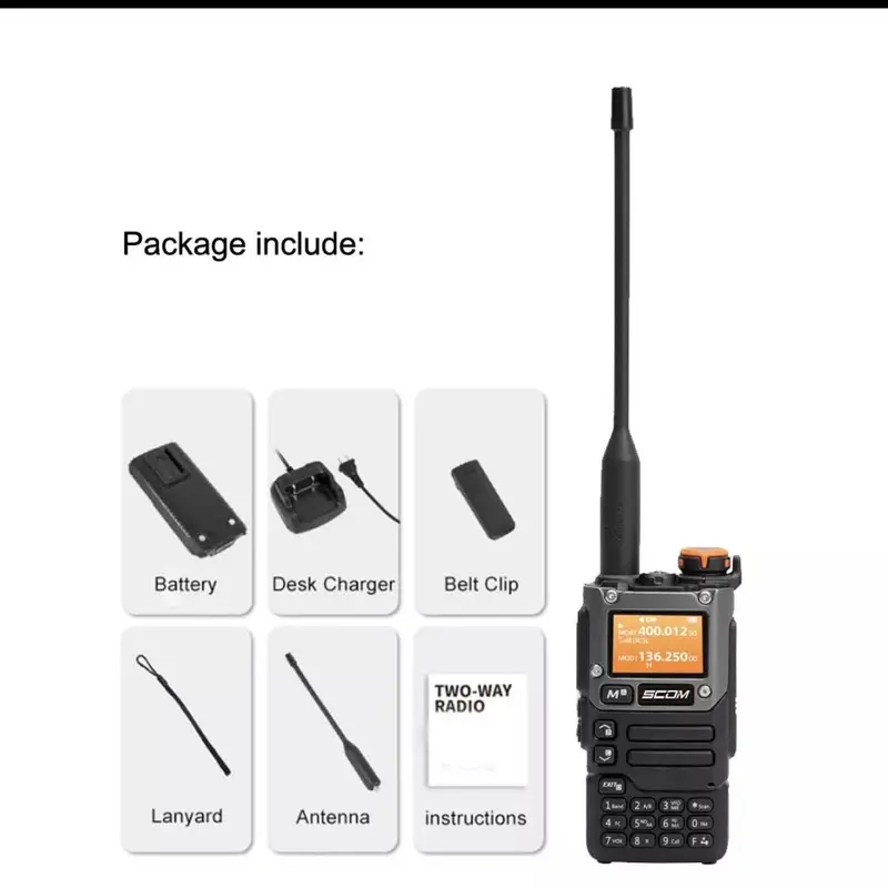 Ht scom fc9 pro multi air band handy talky walkie talkie 5KM 4
