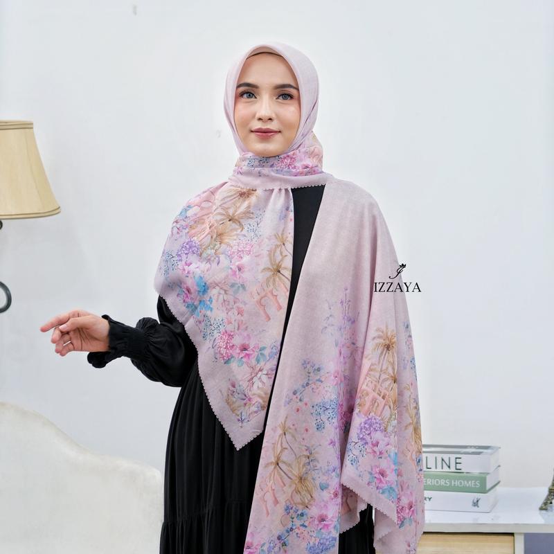 Hijab Motif Segiempat Ultrafine Voal GIA SERIES 6