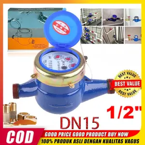 Meteran Air Bodi Besi Untuk PDAM – Sistem 4 Poin Water Meter DN15 1/2 Inch SNI COD Pengiriman Cepat Berkualitas Tinggi