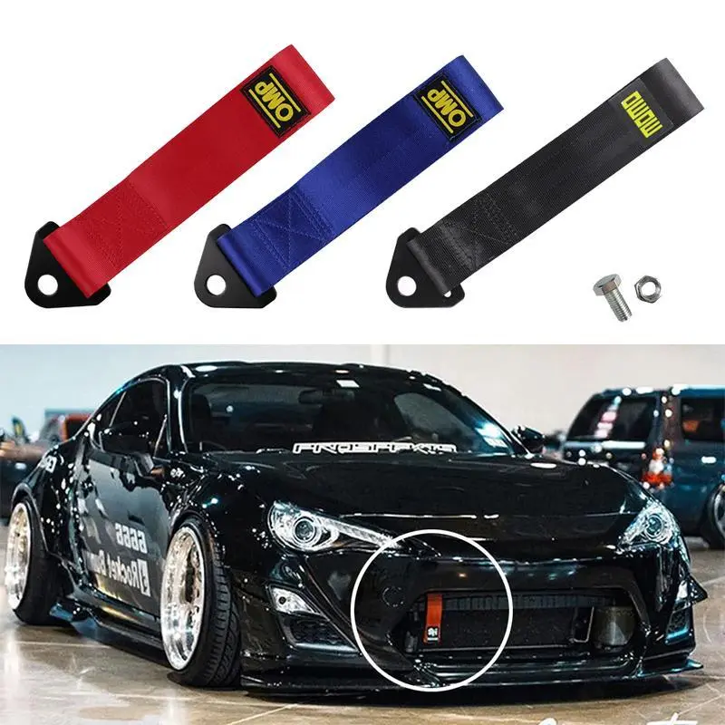 Dây Kéo Xe Đua, Bộ Dây Kéo Thể Thao, Móc Kéo Màu Đỏ Độ Bền Cao, Cho Cản Trước Và Sau Xe, Thích Hợp Cho Xe Thể Thao Gắn Xe Đạp Sports