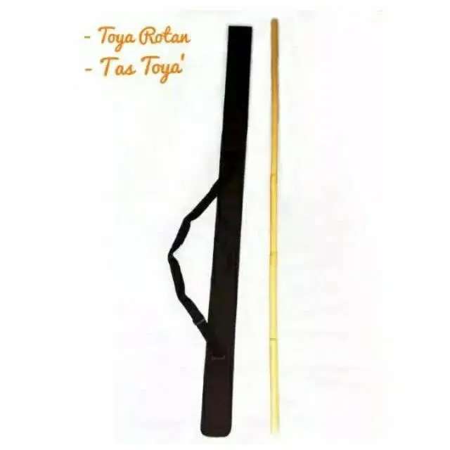 Toya tongkat Rotan dan sarung toya 1 paket alat pencak silat 2