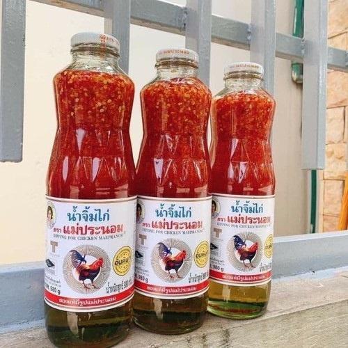 Nước Sốt Chua Ngọt Con Gà nước sốt Thái Lan Chai lớn 980g Gia Vị Cay