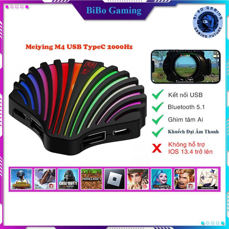 Meiying M4 Bộ Chuyển Đổi PK PCM Bluetooth 5.1 và Có Dây 2000hz Ghìm Tâm AI Hỗ trợ chơi Pubg Mobile Free Fire Minecraft Roblox Liên Quân Tốc Chiến