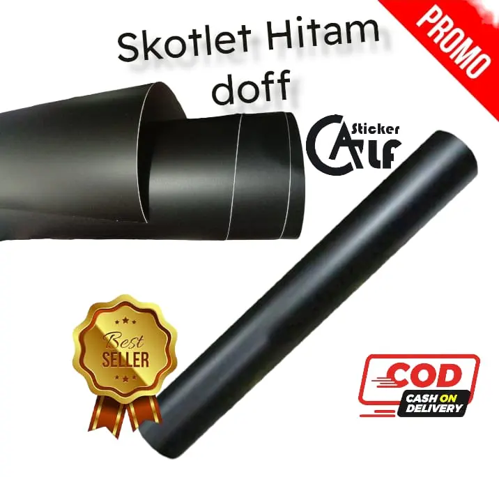 SKOTLET HITAM DOFF. per 1 meter. .skotlet sepeda motor,mobil aquarium Car