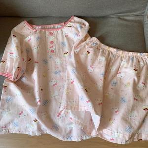 ชุดนอนสตรีพิมพ์ลายการ์ตูนน่ารัก สไตล์เกาหลี แขนสั้น ชุดอยู่บ้านฤดูร้อน 2 ชิ้น สาวหวาน Ins สไตล์ใหม่