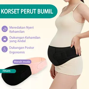 Sabuk Pendukung Kehamilan - Corset Pregnancy Belt Sabuk Hamil | Kehamilan Yang Nyaman | Sabuk Yang Dapat Disesuaikan Untuk Kehamilan | Meredakan Nyeri Punggung | Cocok Untuk Ibu Hamil Dan Wanita Yang Berencana Hamil | Hitam / Merah Muda