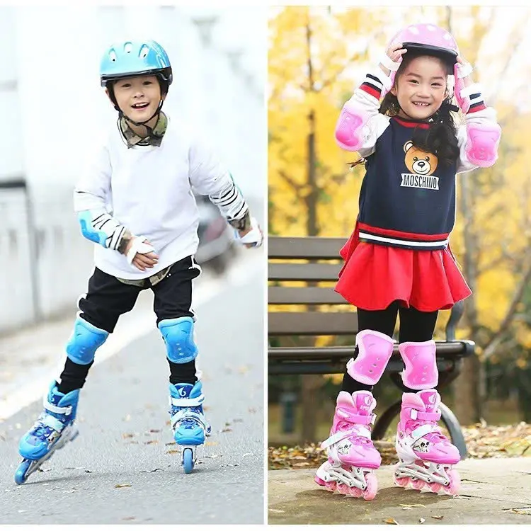 Giầy Trượt 1 Hàng Trẻ Em, Tặng Mũ Bảo Vệ, Bảo Hộ Tay Chân,, Điều Chỉnh Tăng Giảm Được Kícḣ Thước 1