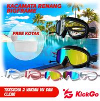 Gambar KickGo Kacamata Renang Dewasa Big Frame Lensa Kaca Besar Swimming Googles Snorkling Remaja Anti FOG Anti UV Big Frame - BigFrame UV Hitam dari KickGoOfficialStore Kab. Tangerang 1 Tokopedia