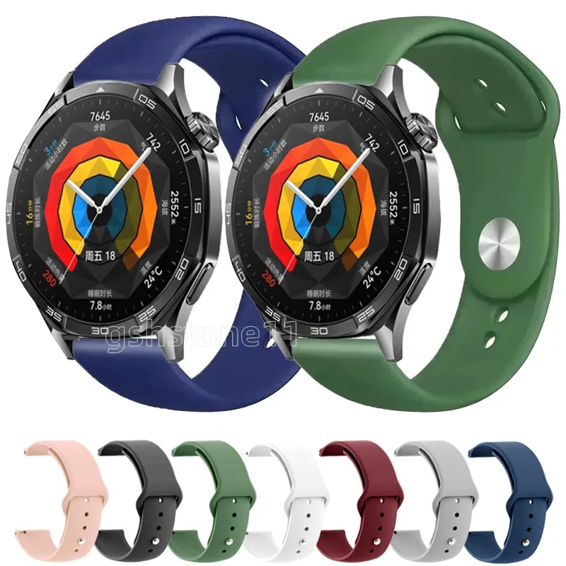 Silicone Strap Band Accessories Replacement Bracelet For Huawei Watch GT GT2 GT3 SE GT4 GT5 Pro 46mm 42mm 43mm GT2e Soft Sports Replacement Bracelet band