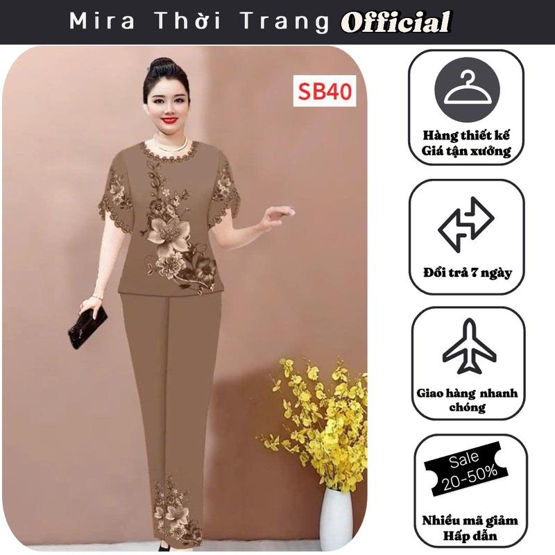 ĐỒ BỘ LỤA PHÁP CAO CẤP CHO MẸ CHO BÀ, mặc nhà, đi chơi, du lịch Áo nữ Top Women Quần Voi ao kieu  trung Jacket