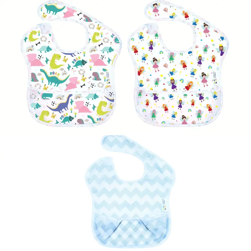 Products Wipe-Clean & Waterproof Baby Toddler Bibs (Single Pack & Sets) Toddler Girls Boys Baby 1