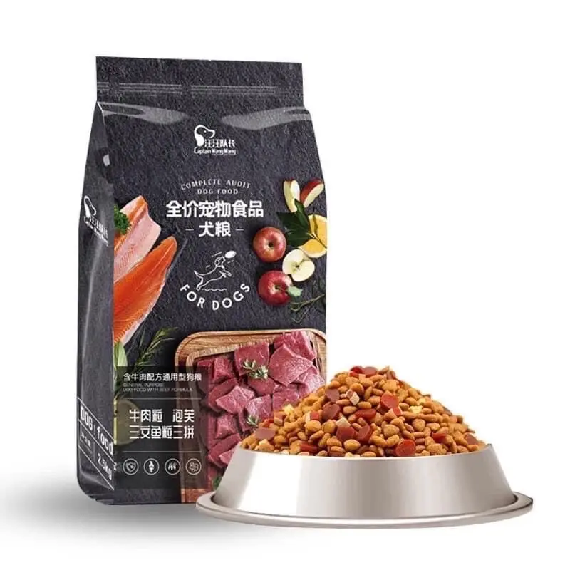 Captain hạt trộn bò phô mai cá hồi cho chó túi zip1kg 0