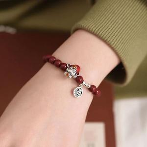 Gelang Dewa Nasib, Gelang Kaki Vermilion Bertuah Wanita, Gelang Tahun Zodiak, Serba guna, Item Langsung, Jualan Panas Bangles Bracelets