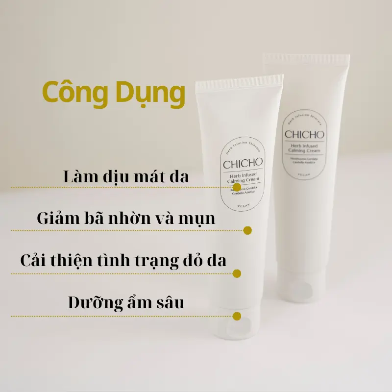 Kem dưỡng dịu da thảo mộc thuần chay CHICHO Calming Cream Làm 70ml Đẹp Da - Skincare Nữ 2