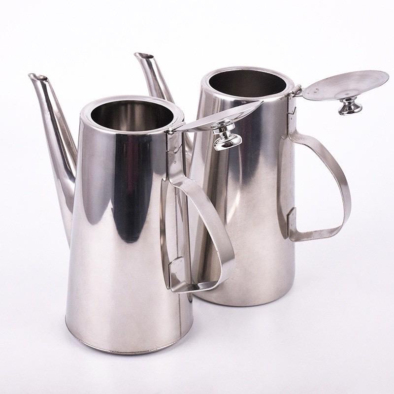 (Giá sỉ) Ấm inox dáng cao sang chuyên đựng trà, cà phê, nước gia vị lẩu nhà hàng 4