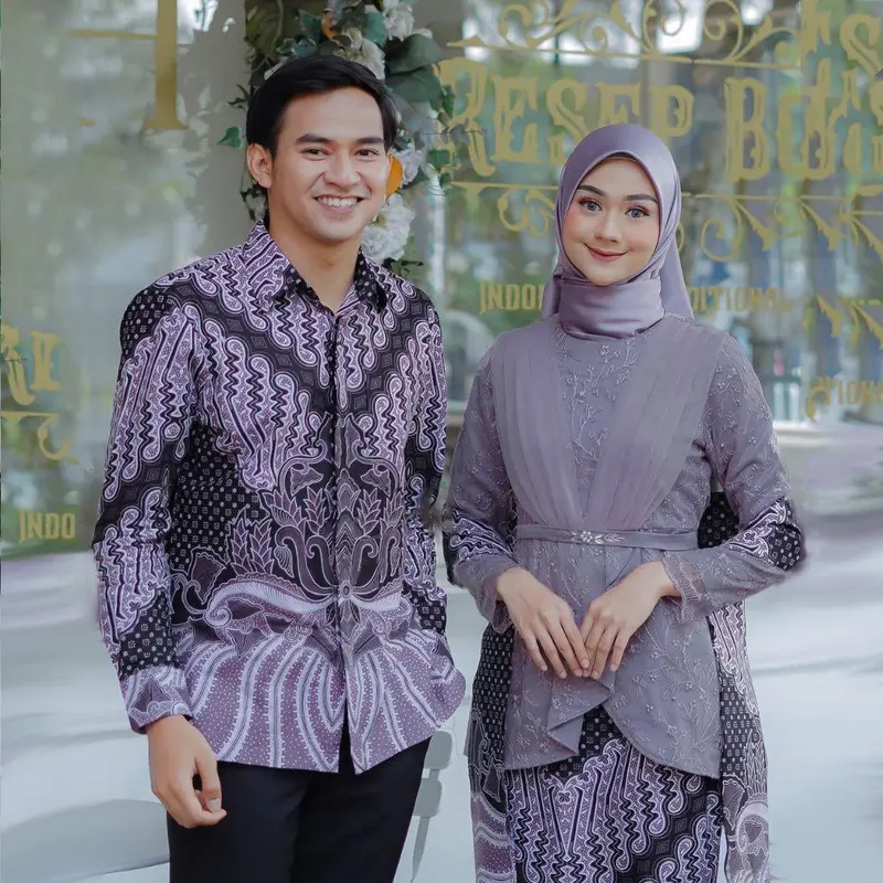 KEBAYA COUPLE TUNANGAN MODERN 2023 SET AVEENA MOUVE KEBAYA MODERN BRUKAT COUPLE KELUARGA Sarimbit Baju Batik Brokat Wanita Pasangan Lebaran Atasan Kondangan Setelan Tunik Remaja 2