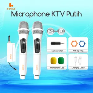 Bonkyo Mikrofon Nirkabel Genggam Profesional U-Band | Volume Keras untuk KTV, Karaoke Keluarga & Panggung