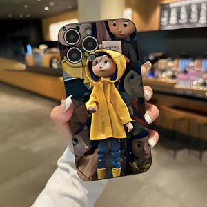 Funda para celular con patrón de personaje de caricatura, protector decorativo, accesorios para celular compatibles con iPhone 16 15 14 13 12 11 Pro Series