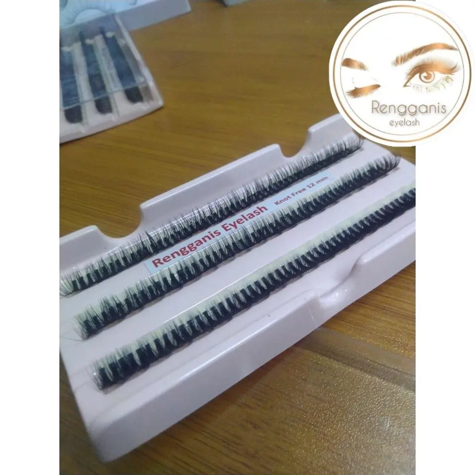 Eyelash Extension KNOT FREE SUPER CURLY Bulu mata Tanam  EXTRA LENTIK EXTRA TEBAL HITAM Super Premium Kualitas Export Bagus Russian