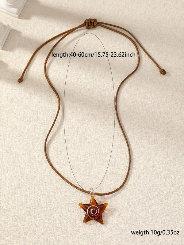 Women's Star Decor Pendant Necklace, Elegant All-match Jewelry for Girls Gift, Female Classic Fashion Accessories for Daily Wear 1