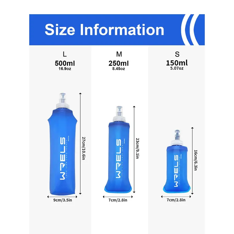 Sports Soft Flask Water Bottle For Fitness, Cycling, Running - Foldable 1