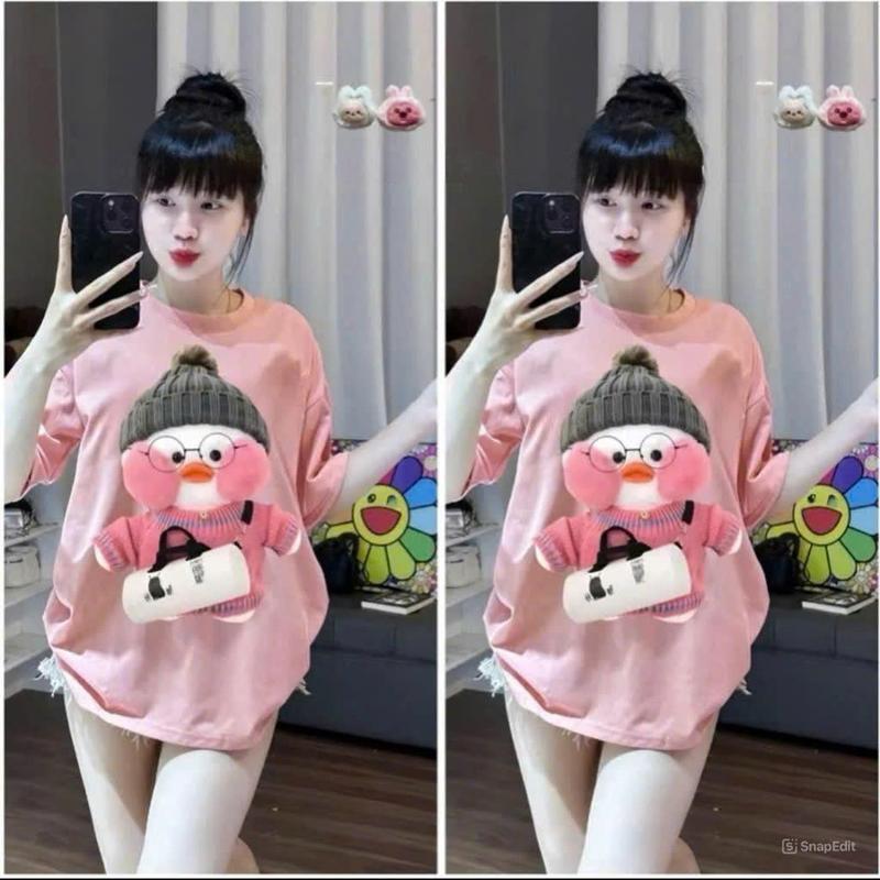 [MỚI]ÁO CON VỊT DỄ THƯƠNG NN -ÁO UNISEX nam nữ from rộng tay lỡ , Menswear Top Áo Thun Thun Đen Cổ Tròn Women trang  phuc nu áonuxinh