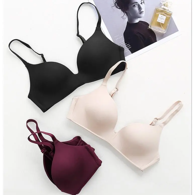 [PROMO] Bra Wanita Model Push Up Tanpa Kawat Bahan Nilon Solid Warna BH Sport size 34,36,38 1043