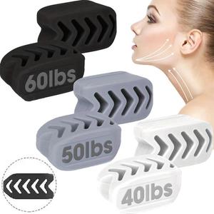 Entrenador de mandíbula de silicona, 6 piezas con niveles de resistencia múltiples, diseño de espina de pescado, entrenador de mandíbula, entrenador de músculos faciales, accesorios de fitness para hombres y mujeres
