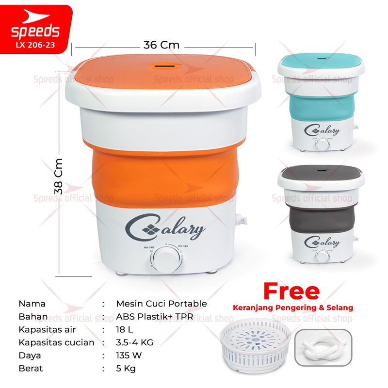 Product Introduction of SPEEDS Mesin Cuci Portabel Mesin Pengering Air Kecil Mini Washing Machine Dinamo Mesin Pencuci Pakaian 206-23 10