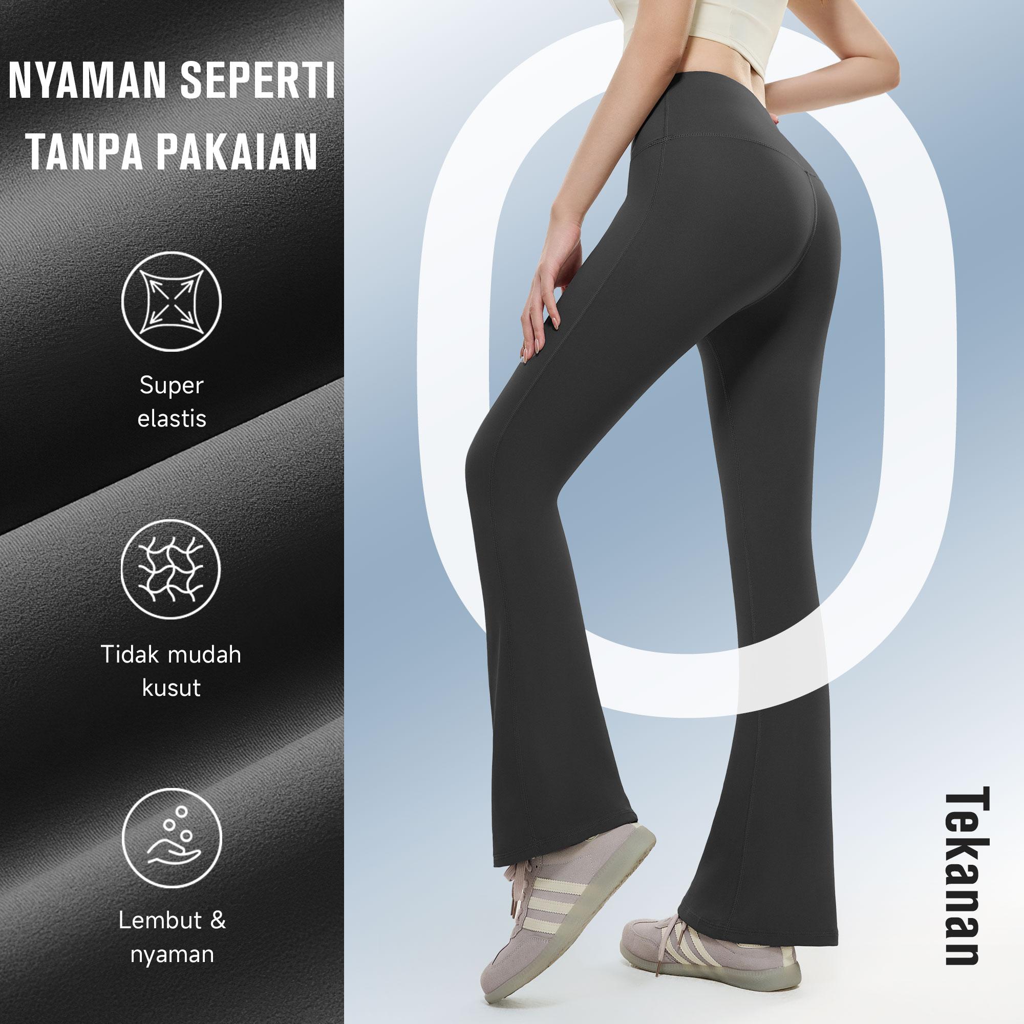 KKTOP Celana Olahraga Yoga Wanita Legging Sport Celana Cutbray Olahraga High Waist Pants Gym (C001)