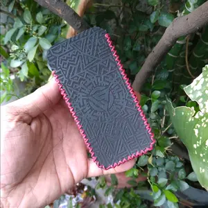 leather sleeve hexom v3 aztec bolong logo benang merah