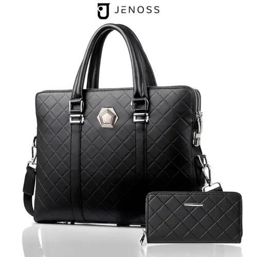 [Giá Mở Bán 50 Sản Phẩm Đầu Tiên] Túi Văn Phòng Jarvis Briefcase Da Cao Cấp Chống Sốc & Nước Có Khóa Kéo Nam Nữ Công Sở Laptop 14inch Chính Hãng Jenoss